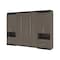 Bestar Orion 118W Full Murphy Bed and 2 Storage Cabinets with Pull-Out Shelves (119W), Bark Gray & Graphite 116860-000047 - alternate 1